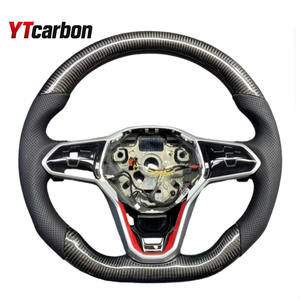 Volante de cuero deportivo negro YTcarbon para Golf 8 <span class=keywords><strong>r</strong></span>-<span class=keywords><strong>line</strong></span> GTI GTD GTE Arteon Tiguan Touareg <span class=keywords><strong>POLO</strong></span> accesorios de coche - Product Image 2