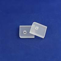 Plaque de quartz dépoli avec trou percé de précision pour four à semi-conducteurs, instrument optique, fenêtre de laboratoire