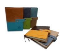 Carnet personnalisé avec couverture en cuir, carnet en papier recyclé, agenda, carnet de notes, planificateur d'affaires, carnet écologique