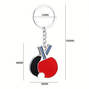 Porte-clés en métal personnalisable avec logo pour sac à dos, petit pendentif, sport de tennis de table - Product Image 5