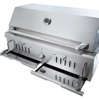 Barbecue au charbon de bois en acier inoxydable de style coréen moderne et haut de gamme pour restaurant, cuisine, hôtel, avec dispositif de sécurité anti-flamme