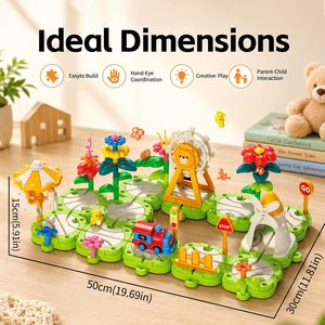 Set de Construcción de Vías de <span class=keywords><strong>Tren</strong></span> <span class=keywords><strong>El</strong></span>éctrico EPT para Niños, Juguete de Ferrocarril para Jardín o Parque de Diversiones con Flores e Insectos, Edades 3+ - Product Image 5