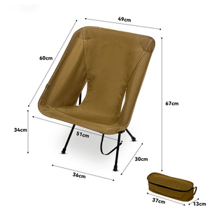 Chaise longue pliante légère en aluminium, dossier bas, écologique, pour le camping, la pêche et les activités de plein air - Product Image 6
