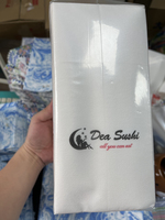 Offre Spéciale Serviettes de table imprimées personnalisées Couverts de salle à manger blancs Serviettes de poche Serviette en papier jetable Airlaid