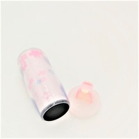 Meilleures ventes - Tasse à café réutilisable à double paroi de 12 oz avec couvercle - Impression mignonne de fleurs de cerisier - Tasses à boire roses pour le bureau
