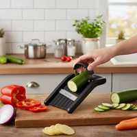 Boîte de 92 tréteaux à légumes pour mandoline avec lame ondulée cannelée pour vos légumes, en acier inoxydable et plastique, compatibles lave-vaisselle