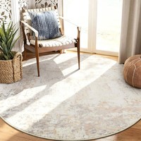Tapis rond sur mesure de luxe gris beige neutre abstrait moderne de grande taille pour l'hôtellerie, directement de l'usine AUTOVI