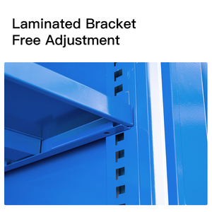 Armoire à outils modulaire industrielle moderne personnalisée <span class=keywords><strong>Garage</strong></span> bleu 4 pièces étagères réglables panneau perforé stockage d'outils lourds - Product Image 6