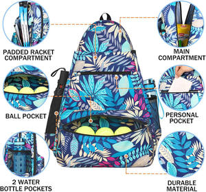 Échantillon gratuit Sac à dos personnalisé pour raquette de tennis Sacs de voyage et de plage compatibles avec des logos uniques Acheter un sac de tennis personnalisable - Product Image 3