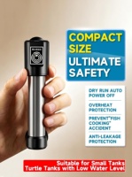 Calentador de Acuario Mini Sumergible IP68 Impermeable 50W con Sensor de Nivel de Agua y Apagado Automático para Agua Salada