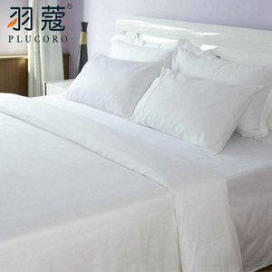 Sábana de lino y algodón 100 para cama de Hotel, juego de ropa de cama de calidad 5 estrellas a rayas blancas - Product Image 4