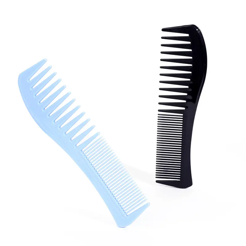 Profesyonel ısıya dayanıklı şekillendirme tarak kullanımlık plastik ince ve geniş diş saç berber tarak