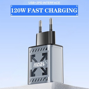Yeni tasarım 120w güç ekran 3-Port hızlı şarj <span class=keywords><strong>USB</strong></span> <span class=keywords><strong>C</strong></span> adaptörü duvar şarj tipi <span class=keywords><strong>C</strong></span> telefon 16 15 için hızlı şarj - Product Image 3