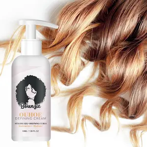 Private Label OUHOE idratante nutriente per lo Styling dei capelli Gel per capelli ricci che definisce la crema lascia nel Gel per capelli