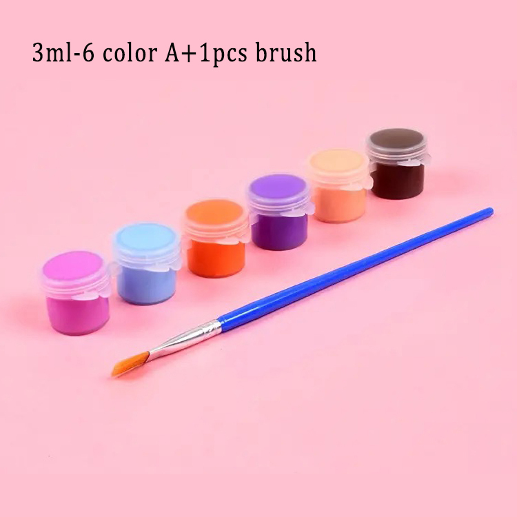 3ml 6 colors A+1pcs brush