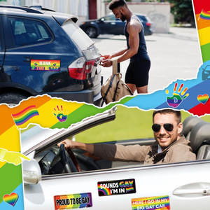 कस्टम pvc समलैंगिक प्यार मज़ेदार चुंबक बम्पर स्टिकर चुंबकीय चिह्न वाहन ट्रक चुंबक कार स्टिकर - Product Image 5