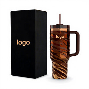Vaso Térmico de 40oz con Estampado de Tigre, Doble Pared, Aislado al Vacío, con Pajita, Botella de Agua Portátil para Coche, Venta al por Mayor - Product Image 3