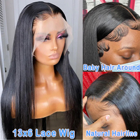 Perruque en cheveux humains vietnamiens bruts pour femmes noires, lisse naturel, longue, avec closure en dentelle transparente, cheveux roux riches, fournisseurs