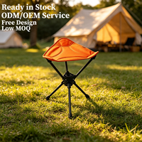 Tabouret pliant - Portable, pour le camping en plein air, le cyclisme, facile à transporter, rotatif, léger, cadre en acier à haute teneur en carbone, chaise triangulaire