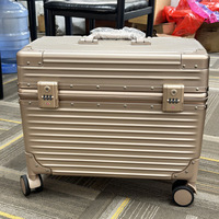 Valise de transport à roulettes avec couvercle rabattable, cadre en aluminium, 18-20 pouces, petite valise de photographie, bagage à main, trolley, equipaje mano