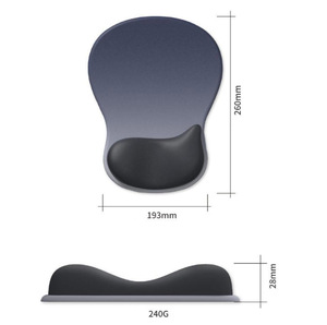 Alfombrilla Ergonómica para Ratón de Computadora con Reposamuñecas de Gel, Diseño de Gota de Agua, Cojín de Silicona con Memoria Suave, Base de PU Antideslizante para Oficina - Product Image 4