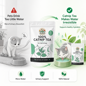 Tisana Biologica di Erba Gatta per Gatti e Cani - Stimola l'Idratazione - Supporto Idratante - Pura Erba Gatta - 30 Bustine Monodose - Confezione Bulk - Product Image 4