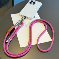 150MM longueur couleur Pure coton armure bandoulière escalade corde cou suspendu corde Anti perte lanière à la main pour iphone 17 16