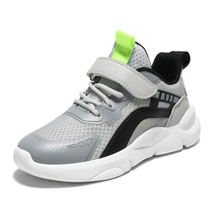 Nouvelles baskets de sport <span class=keywords><strong>bleu</strong></span> <span class=keywords><strong>marine</strong></span> pour enfants, vente en gros, usine OEM, personnalisables, respirantes, en maille, avec fermeture auto-agrippante, pour garçons - Product Image 2