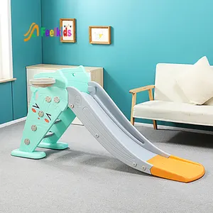 Groothandel eenvoudige swing set slide-Feelkids Eenvoudig Ontwerp Baby Kids Met Mat Slides Voor Speeltuin Swing Set Plastic