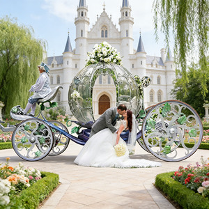 Carruaje Decorativo con Forma de Calabaza, Estilo Real, para Bodas de Lujo, Eventos VIP y Atracciones Turísticas - Product Image 1