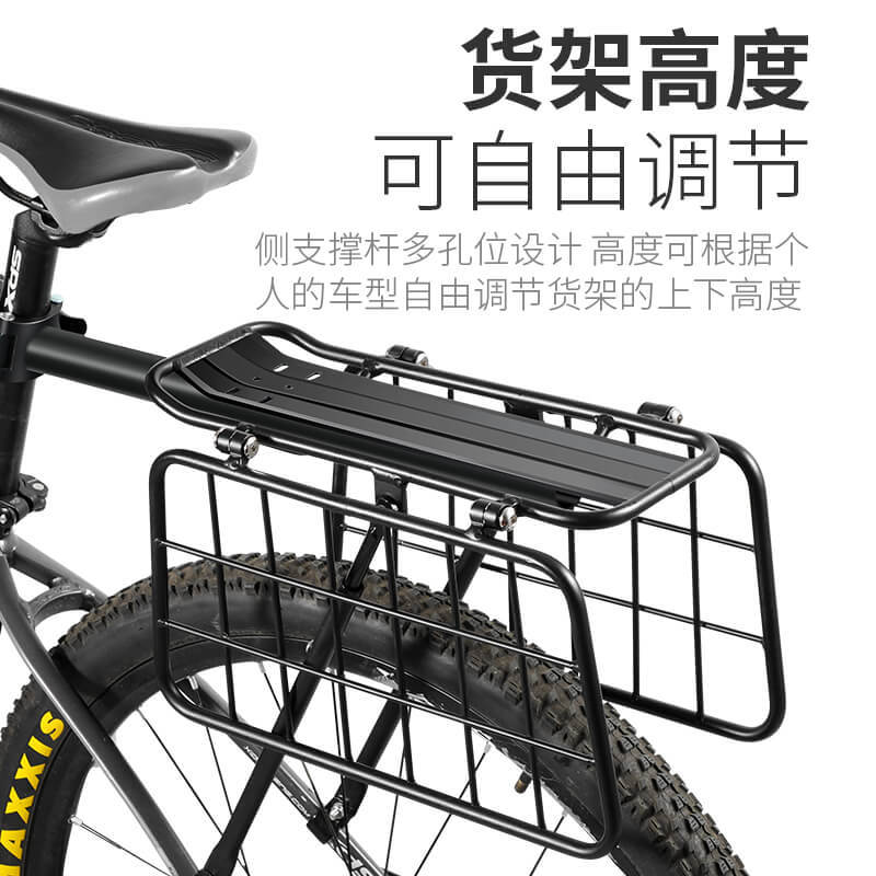 Portapacchi Posteriore Bici In Alluminio – Portabagagli Regolabile, Capacità 25kg, Fissaggio Sella, Per Mountain Bike E Città