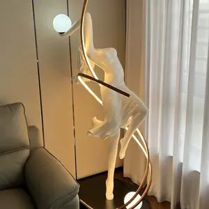 מנורת רצפה חדשה פיסול לובי מלון קישוט אלת ריקודים אמנות קישוטים אישיים מנורת רצפה