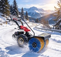 Balayeuse à neige manuelle E-MT370, moteur 15HP 420CC, largeur de déblaiement 1100mm, démarrage électrique, machine de nettoyage de la neige portative