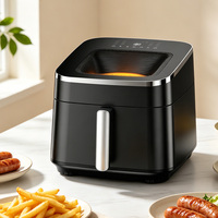 Friteuse à air numérique HJ-101 10 litres 1800W à panier unique avec tube chauffant halogène et minuterie mécanique de 60 minutes