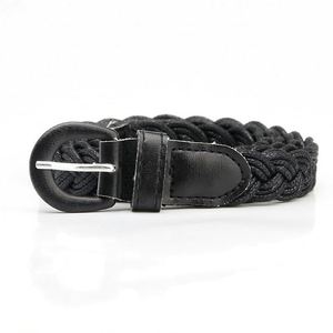 Retro Style Wax Rope Braided Belt PU Iron Buckle Leather Wide Fashion Belts Shirt Dress Decorative Women Fashion Belt - Product Image 2