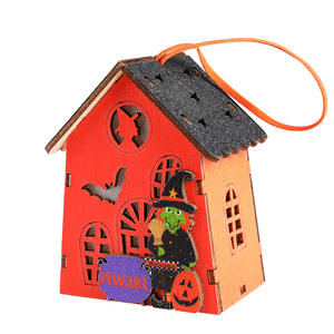 Accessoires <span class=keywords><strong>de</strong></span> déguisement d'Halloween Lanterne <span class=keywords><strong>de</strong></span> citrouille Fantôme Festival Cabane en rondins rougeoyante Lampe <span class=keywords><strong>de</strong></span> sorcière Bar Salle secrète Ornements d'Halloween - Product Image 5