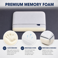 Oreiller ergonomique VELLORA en mousse à mémoire de forme avec gel rafraîchissant et tissu respirant, écologique, confort toutes saisons pour les personnes ayant chaud la nuit