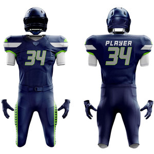 Dernier design d'uniformes de football américain de qualité supérieure, ensembles imprimés sublimés à manches courtes et respirants, fabriqués au Pakistan, prix de gros - Product Image 5