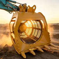 Godet de criblage pour excavatrice en acier NM450 haute résistance à l'usure de 20 tonnes pour la séparation de la terre et des roches en construction