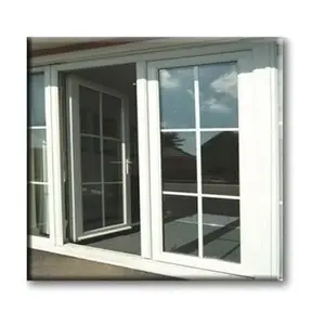 뜨거운 판매 장식 격자 디자인과 최고 품질 내구성 PVC 여닫이 창