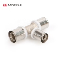 Raccord de Tube de plomberie multicouches Pex, raccord de presse en laiton, raccord en t réduit de haute qualité
