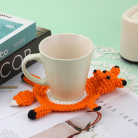 Kit de Matériel de Crochet Animal Coaster : Aiguille et Fil pour Tricot DIY Fait Main