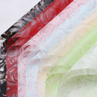 Valentinstag-Rosen Mattes Halbtransparentes Spitzen-Blumenverpackungspapier, Blumenstrauß-Verpackungsmaterial