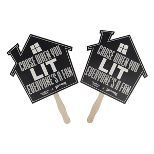 <span class=keywords><strong>Abanicos</strong></span> de mano de papel de cartón con forma impresa a todo color para eventos - Product Image 2