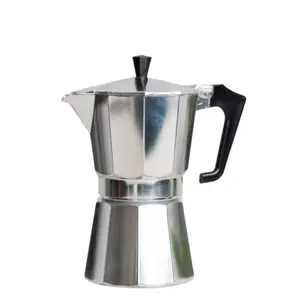 Pezzetti Italexpress alüminyum Moka Pot soba üst 3/6/bardak gümüş kahve makinesi İtalyan Espresso için gazlı ocak