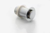 Tapón de 32mm con resorte negro y residuos sin desbordamiento para lavabo