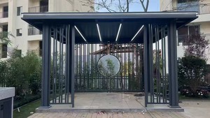 ศาลาศิลปะอลูมิเนียมที่ทนต่อสภาพอากาศภายนอกอาคารที่หลบภัยที่หรูหราป้องกันสนิมหรูหราและไร้กาลเวลา - Product Image 6