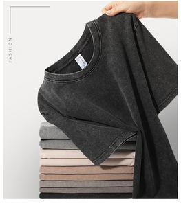 <span class=keywords><strong>T</strong></span>-<span class=keywords><strong>Shirt</strong></span> Vintage Comoda con Lavaggio Acido OEM, 100% Cotone, Logo Personalizzato, Vestibilità Oversize per Uomo e <span class=keywords><strong>Donna</strong></span> - Product Image 5