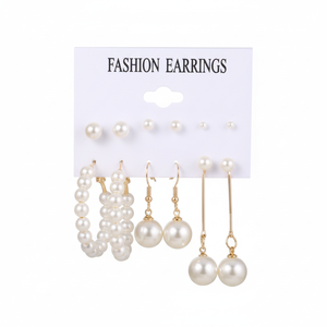 Tending moda lampadario a conchiglia orecchini pendenti graziosi gioielli di perle da donna vendita calda all'ingrosso - Product Image 2