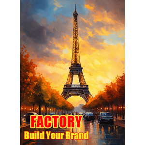 2024 nouveau diamant peinture tour Eiffel paysage bricolage passe-temps paysage plein rond perceuse vente <span class=keywords><strong>mosaïque</strong></span> coucher de soleil décoration de la maison - Product Image 1